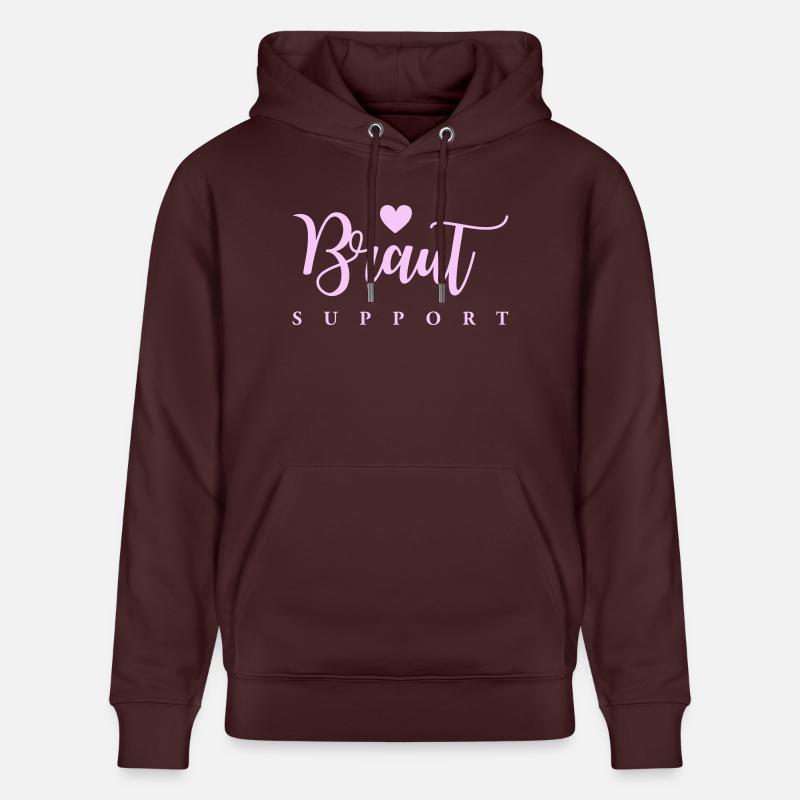 Soutien à la mariée - Sweat à capuche bio CRUISER Stanley/Stella Unisexe - maroon