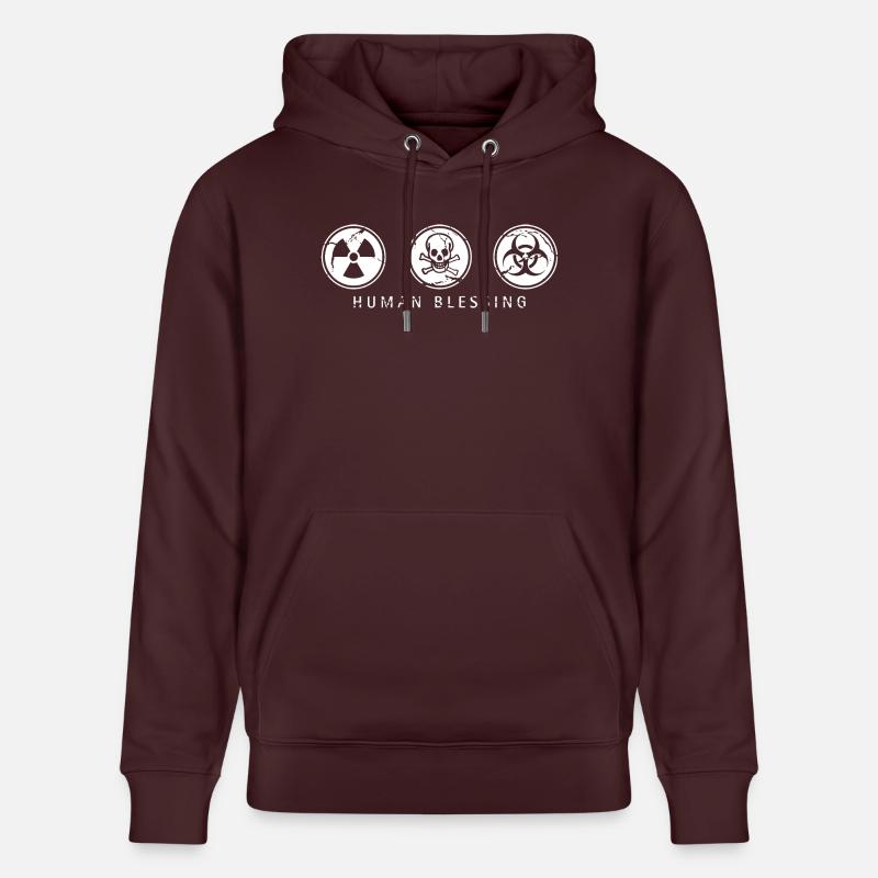 Human Blessing - Blanc - Sweat à capuche bio CRUISER Stanley/Stella Unisexe - maroon
