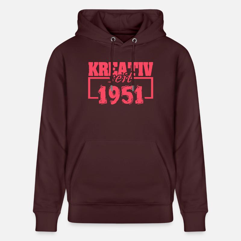 1951 - Sweat à capuche bio CRUISER Stanley/Stella Unisexe - maroon