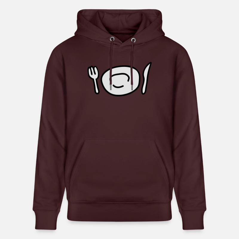 teller_und_besteck_2c - Sweat à capuche bio CRUISER Stanley/Stella Unisexe - maroon