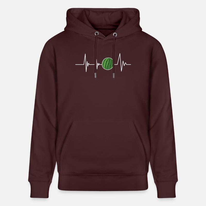 Battement de cœur pastèque - Sweat à capuche bio CRUISER Stanley/Stella Unisexe - maroon
