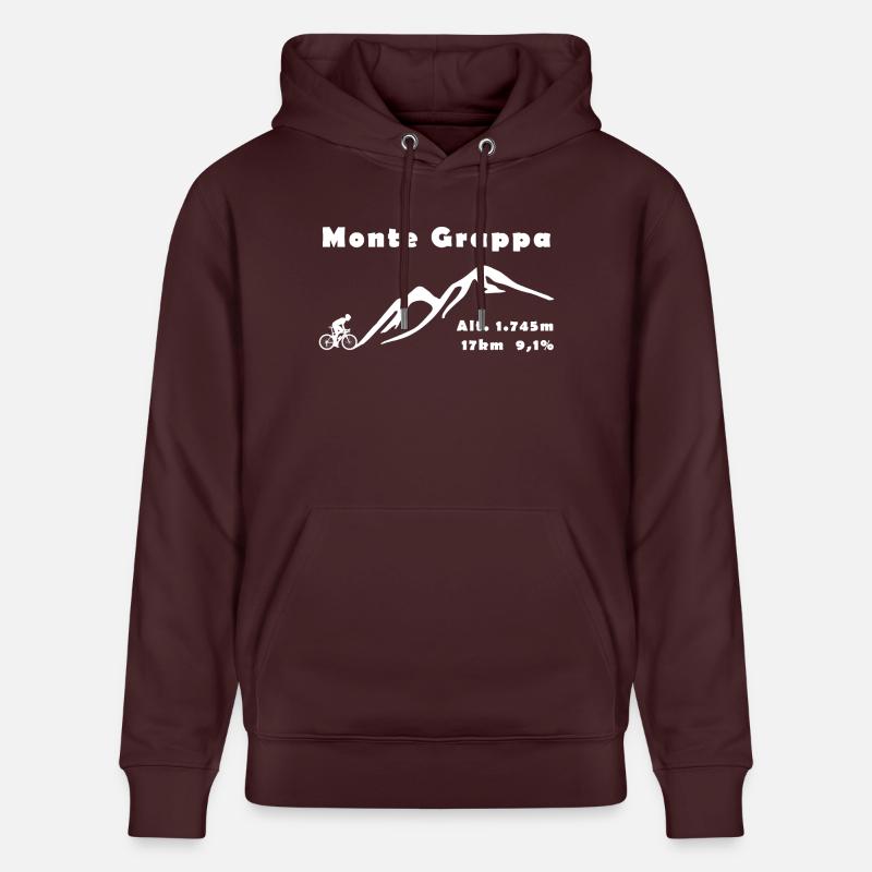 Monte Grappa - Sweat à capuche bio CRUISER Stanley/Stella Unisexe - maroon
