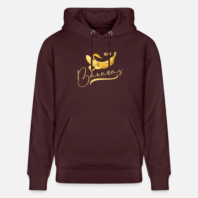 Drôle de dicton - Go Bananas - Sweat à capuche bio CRUISER Stanley/Stella Unisexe - maroon