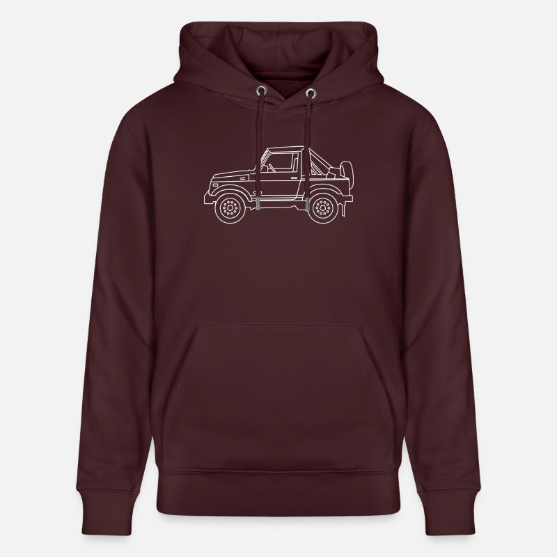 4X4 blanc Samurai - Sweat à capuche bio CRUISER Stanley/Stella Unisexe - maroon