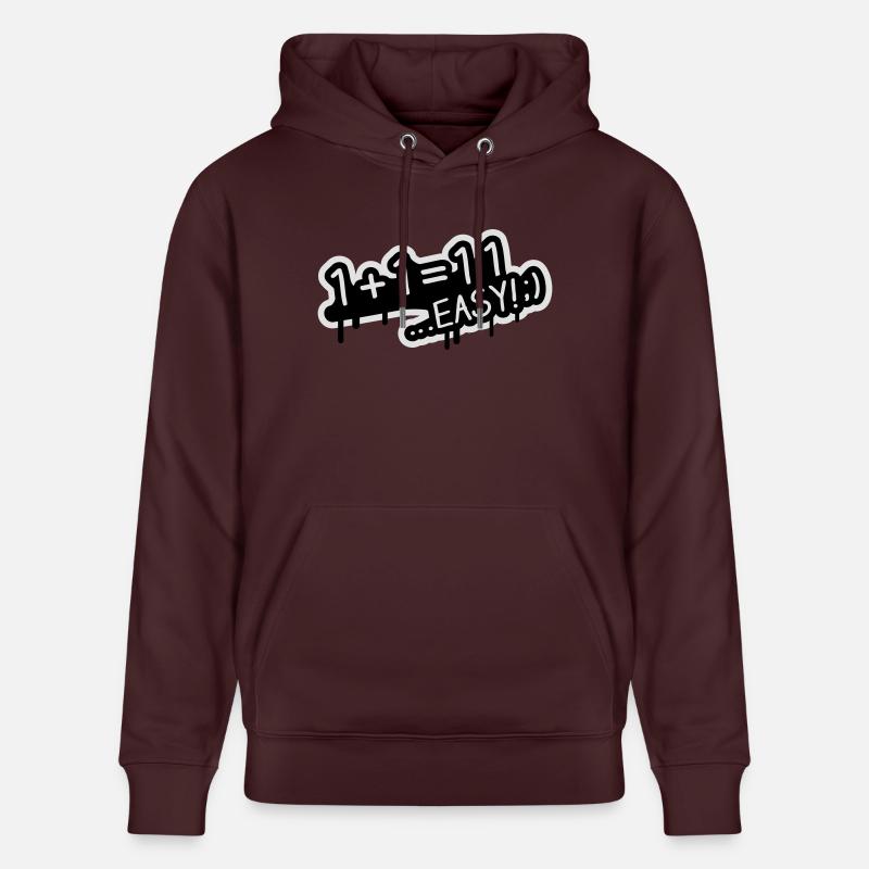 1_plus_1_easy_1f2 - Sweat à capuche bio CRUISER Stanley/Stella Unisexe - maroon