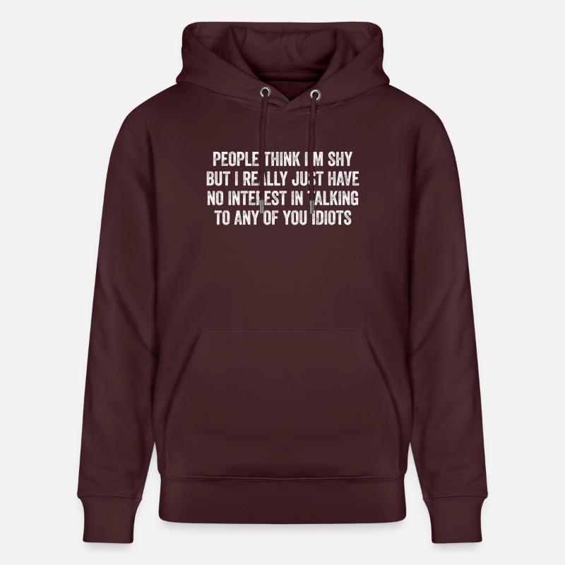 Introverti et honnête - Sweat à capuche bio CRUISER Stanley/Stella Unisexe - maroon