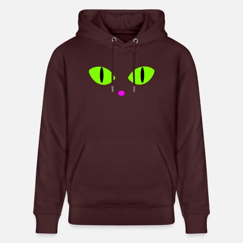 Yeux de chat verts - Sweat à capuche bio CRUISER Stanley/Stella Unisexe - maroon