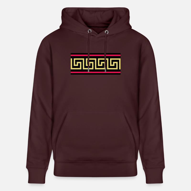 Clef Grèque - Sweat à capuche bio CRUISER Stanley/Stella Unisexe - maroon