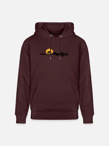 Skyline - Mecklenburg-Vorpommern - Stanley/Stella Unisex Bio-Hoodie CRUISER - Maroon