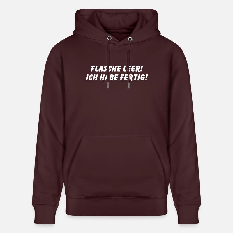 Bouteille vide ! J’ai fini - Sweat à capuche bio CRUISER Stanley/Stella Unisexe - maroon