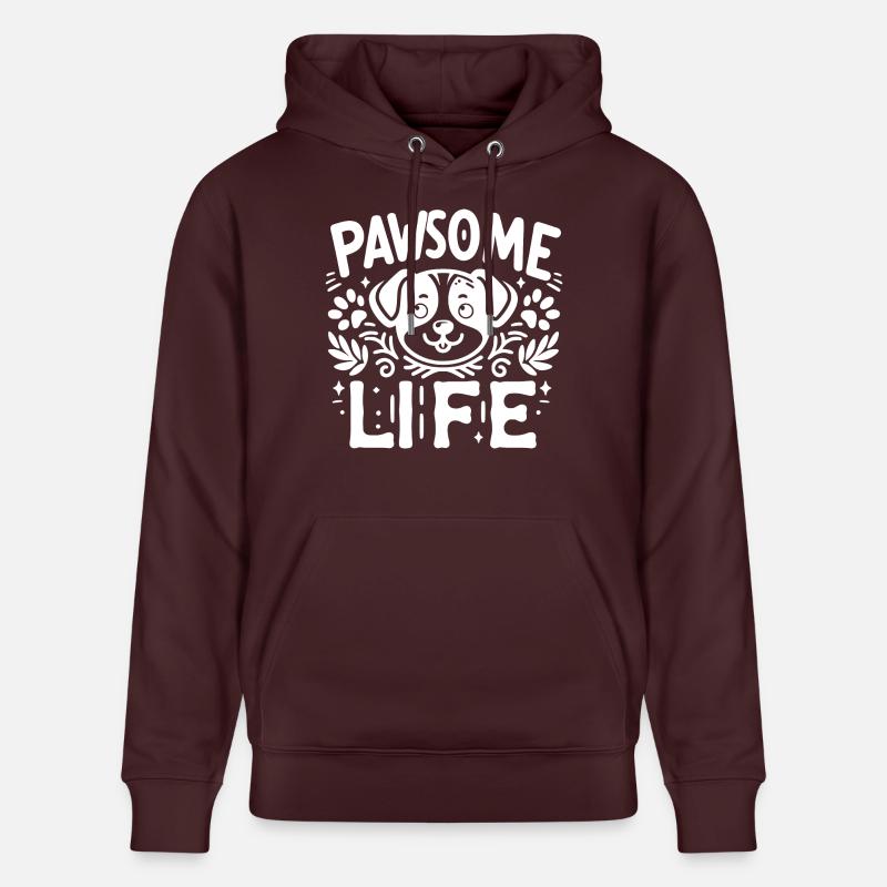 La vie de Pawsome - Sweat à capuche bio CRUISER Stanley/Stella Unisexe - maroon