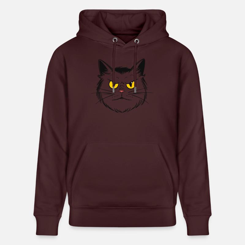 Chat de dessin animé effrayant - Sweat à capuche bio CRUISER Stanley/Stella Unisexe - maroon
