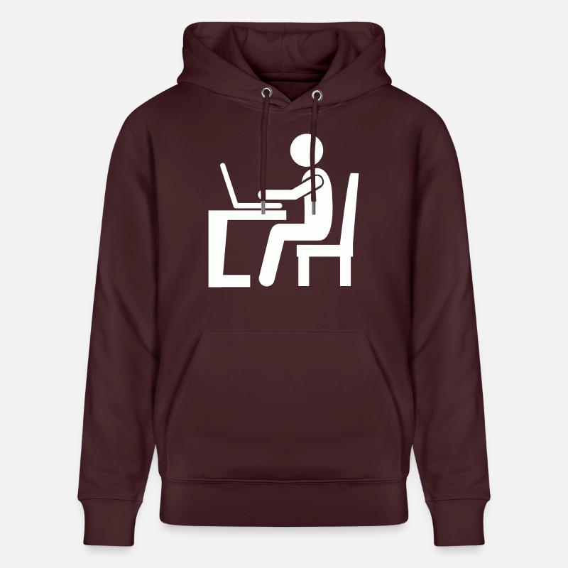 Bureau de travail - Sweat à capuche bio CRUISER Stanley/Stella Unisexe - maroon