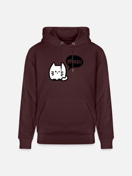 Cat mauzt 3 - Stanley/Stella CRUISER Unisex Organic Hoodie - maroon