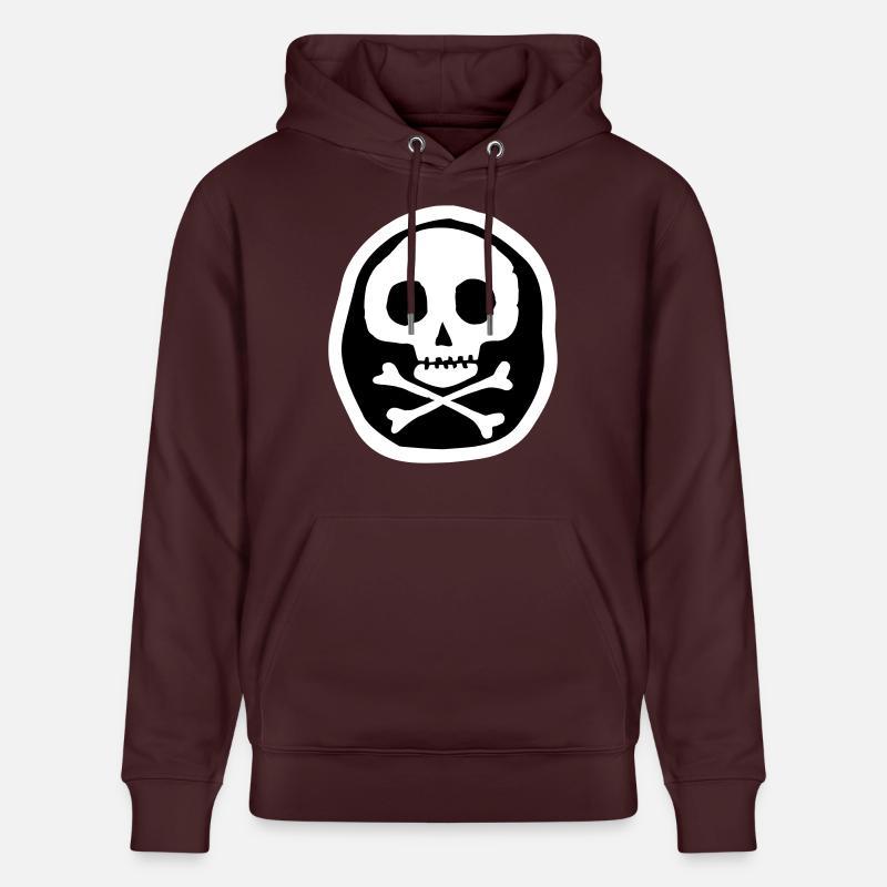 Crâne et os - Sweat à capuche bio CRUISER Stanley/Stella Unisexe - maroon