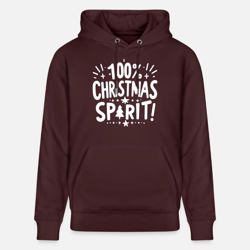 100% de Noël - Sweat à capuche bio CRUISER Stanley/Stella Unisexe - maroon