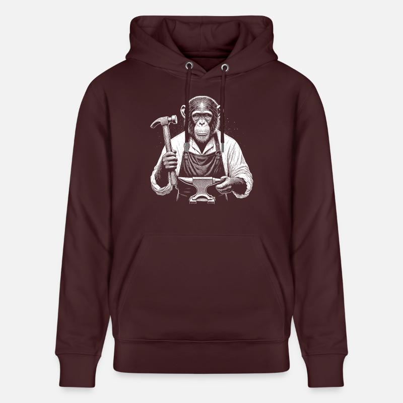 Forgeron - Sweat à capuche bio CRUISER Stanley/Stella Unisexe - maroon