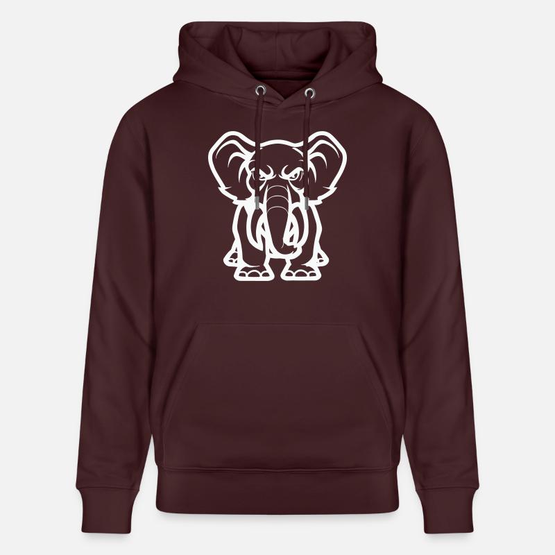 éléphant - Sweat à capuche bio CRUISER Stanley/Stella Unisexe - maroon