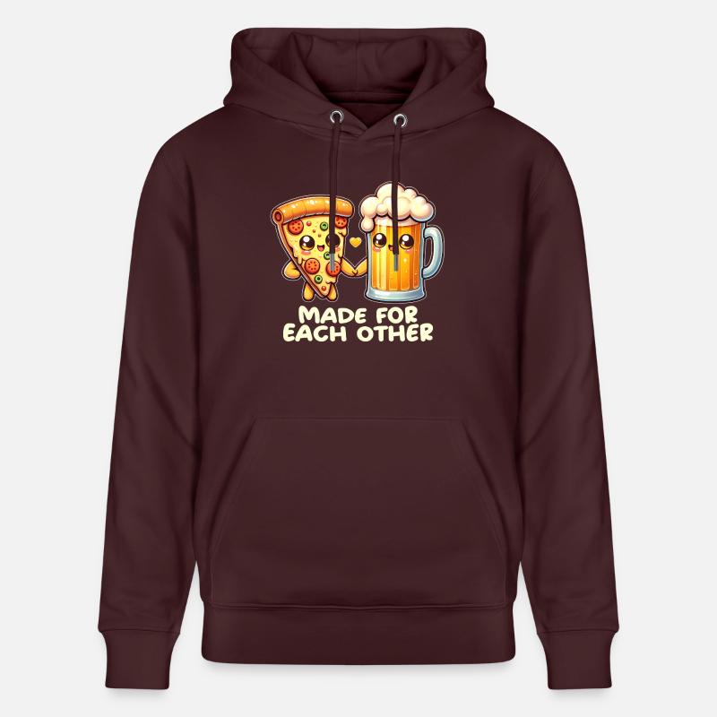 Pizza und Bier - Stanley/Stella Unisex Bio-Hoodie CRUISER - Maroon