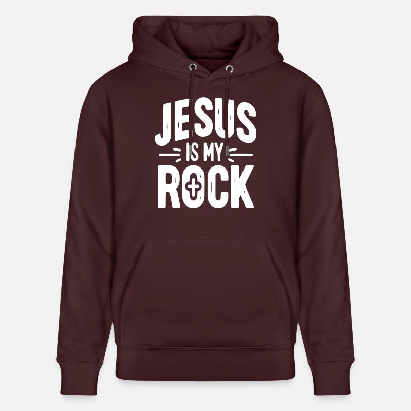 Jésus est mon rocher - Sweat à capuche bio CRUISER Stanley/Stella Unisexe - maroon