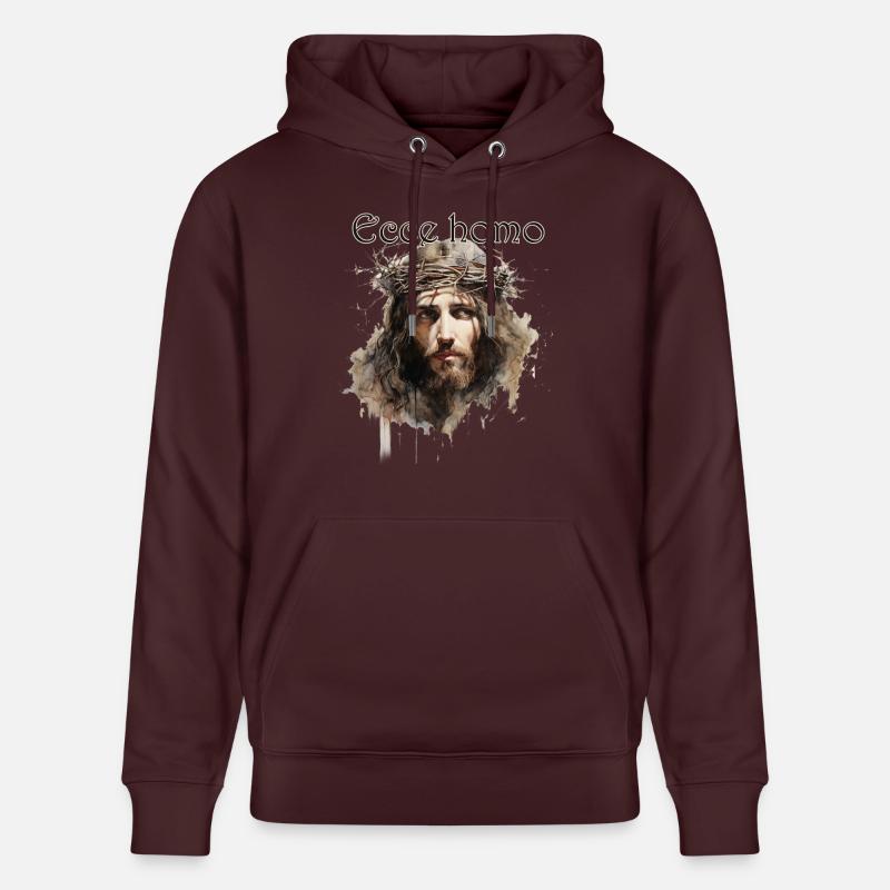 Ecce Homo - Sweat à capuche bio CRUISER Stanley/Stella Unisexe - maroon
