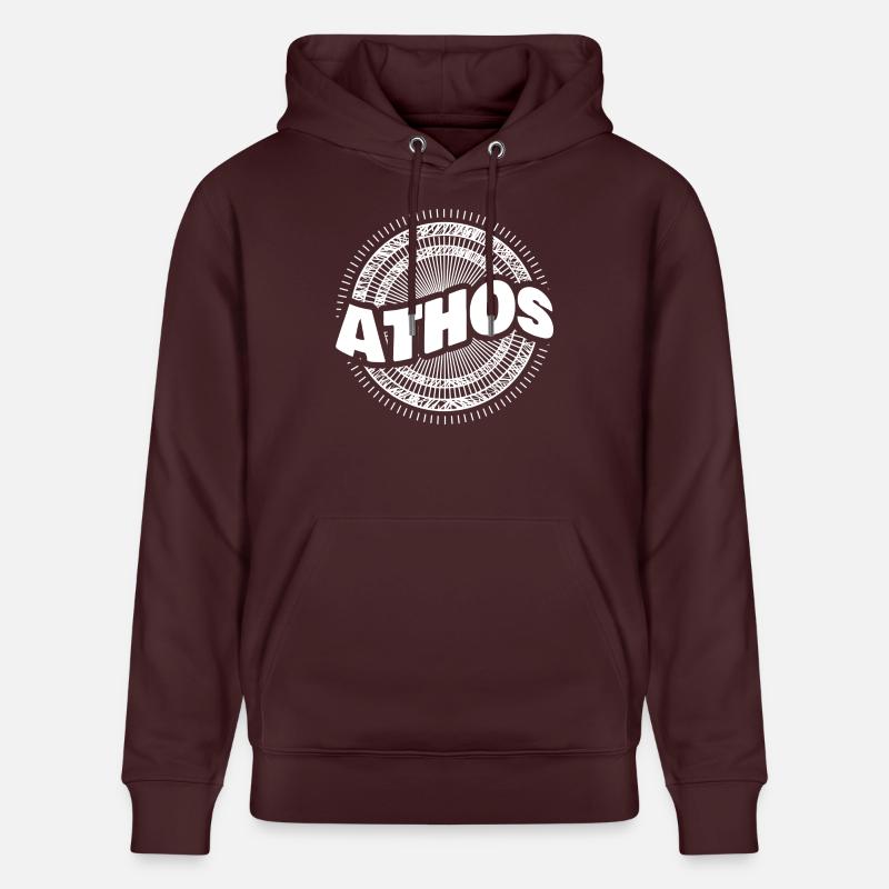 Idée cadeau Athos - Sweat à capuche bio CRUISER Stanley/Stella Unisexe - maroon
