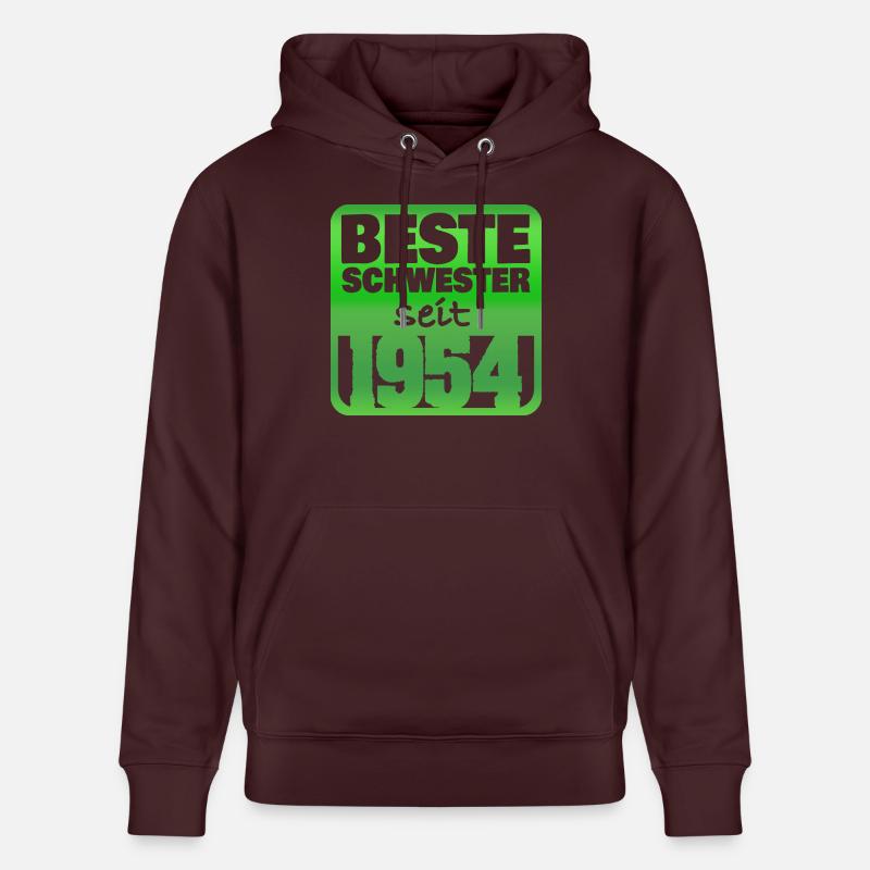 Soeur 1954 - Sweat à capuche bio CRUISER Stanley/Stella Unisexe - maroon