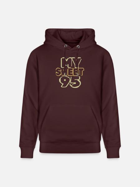 Birthday 95 - Stanley/Stella CRUISER Unisex Organic Hoodie - maroon