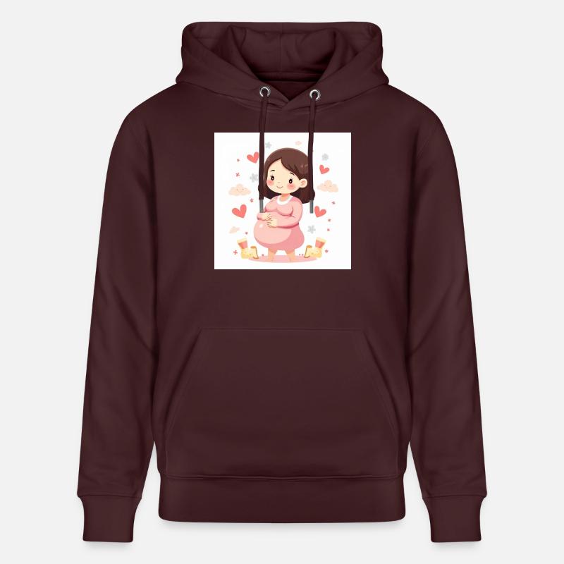 Maman Mignonne - Grossesse Féérique - Sweat à capuche bio CRUISER Stanley/Stella Unisexe - maroon