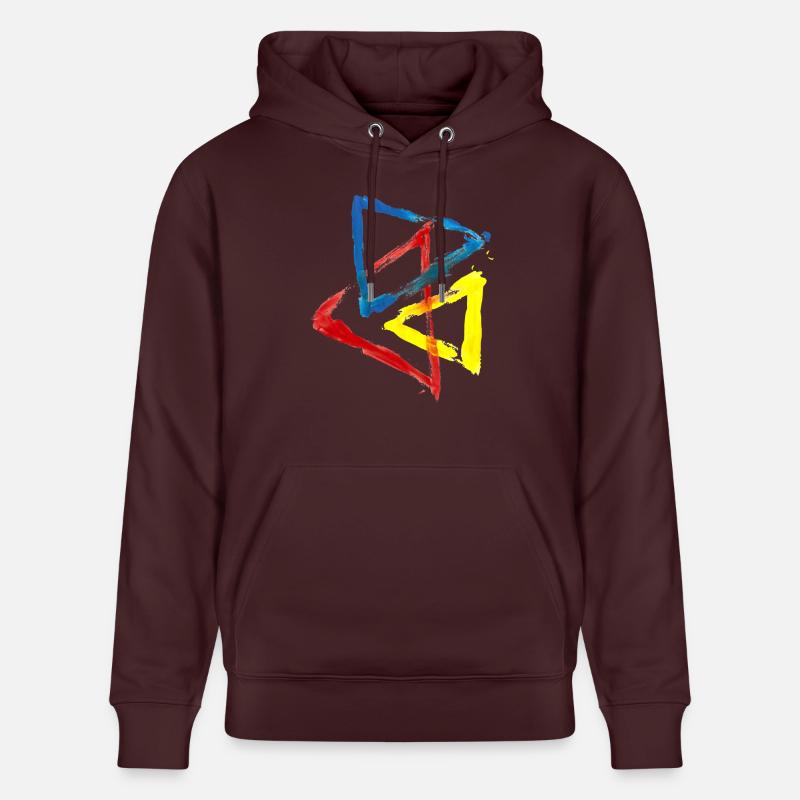 géométrique - Sweat à capuche bio CRUISER Stanley/Stella Unisexe - maroon