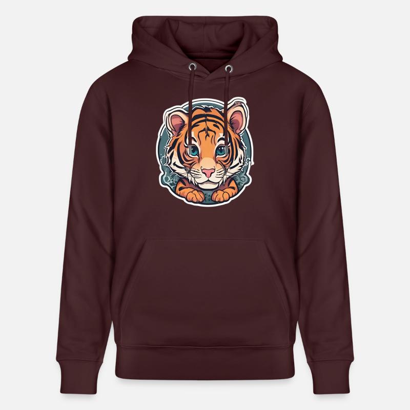 BÉBÉ TIGRE 7 - Sweat à capuche bio CRUISER Stanley/Stella Unisexe - maroon