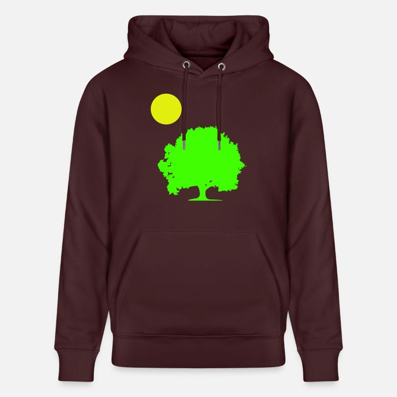 Soleil d’arbre - Sweat à capuche bio CRUISER Stanley/Stella Unisexe - maroon