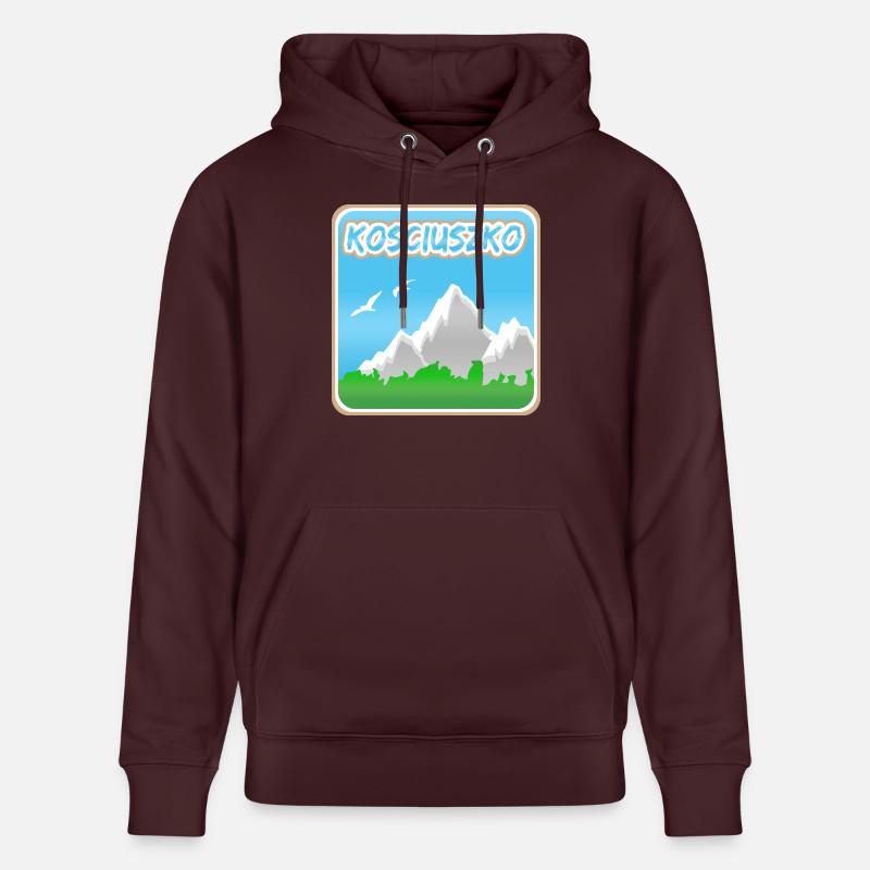 Kosciuszko - Sweat à capuche bio CRUISER Stanley/Stella Unisexe - maroon