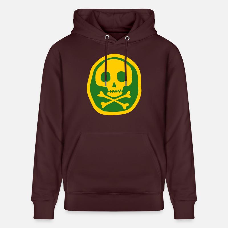 Crâne et os - Sweat à capuche bio CRUISER Stanley/Stella Unisexe - maroon