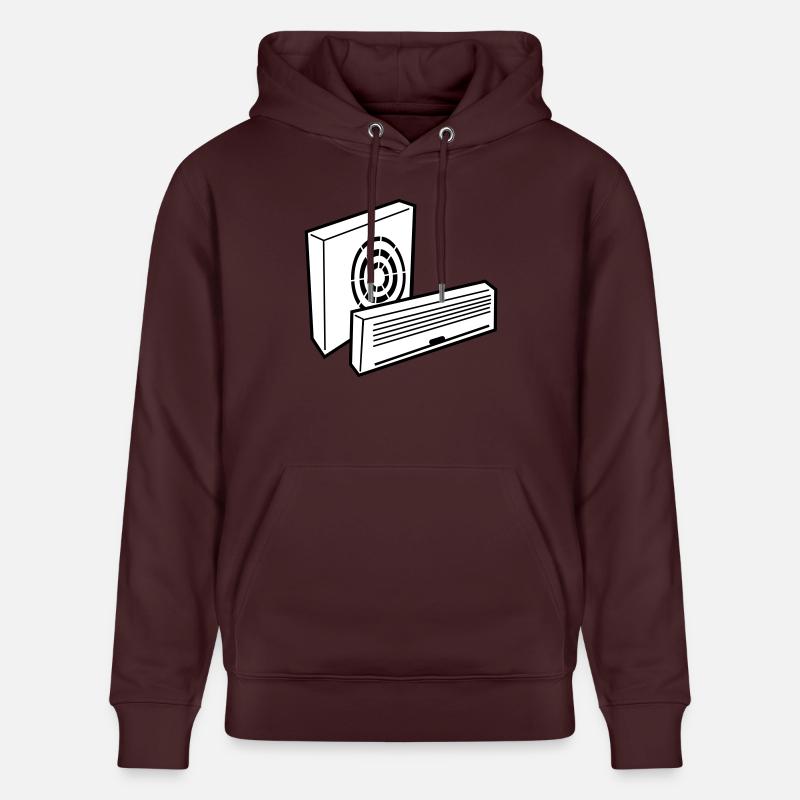 climatisation_c1 - Sweat à capuche bio CRUISER Stanley/Stella Unisexe - maroon