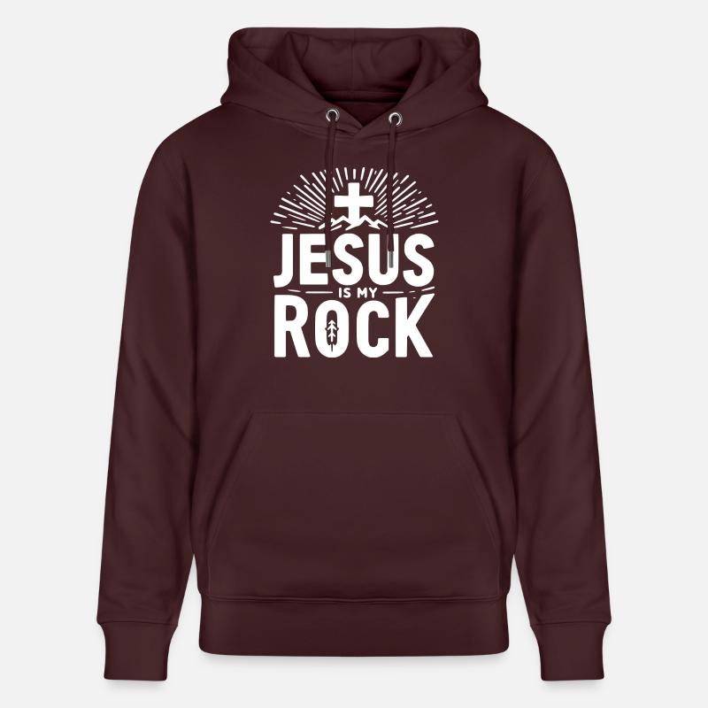 Jésus est mon rocher - Sweat à capuche bio CRUISER Stanley/Stella Unisexe - maroon