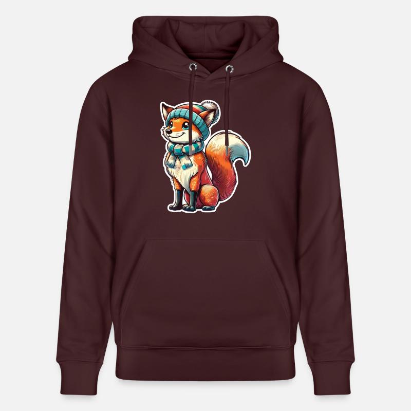Renard de Noël M. - Sweat à capuche bio CRUISER Stanley/Stella Unisexe - maroon