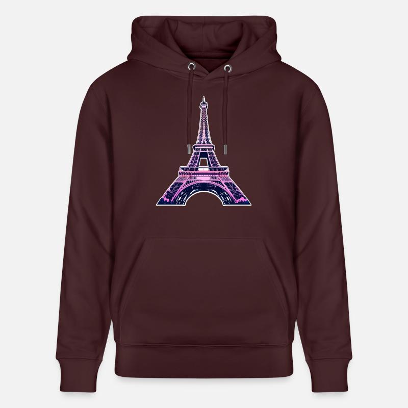 Eiffel tower #9 - Sweat à capuche bio CRUISER Stanley/Stella Unisexe - maroon