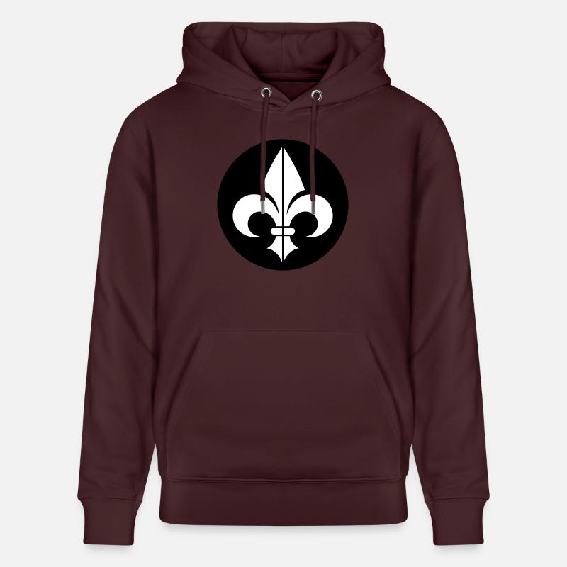 Fleur de Lys - Sweat à capuche bio CRUISER Stanley/Stella Unisexe - maroon