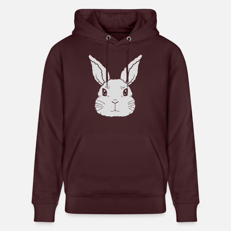 Petit visage de lapin mignon - Sweat à capuche bio CRUISER Stanley/Stella Unisexe - maroon