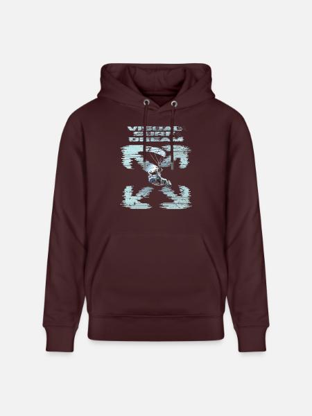 Visual Kitesurfing Dream - Stanley/Stella CRUISER Unisex Organic Hoodie - maroon