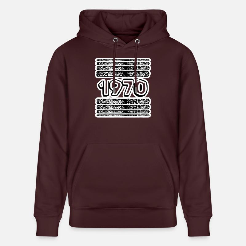 1970 - Sweat à capuche bio CRUISER Stanley/Stella Unisexe - maroon