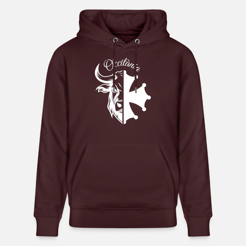 OCCITÀNIA TAUREAU BLANC - Sweat à capuche bio CRUISER Stanley/Stella Unisexe - maroon