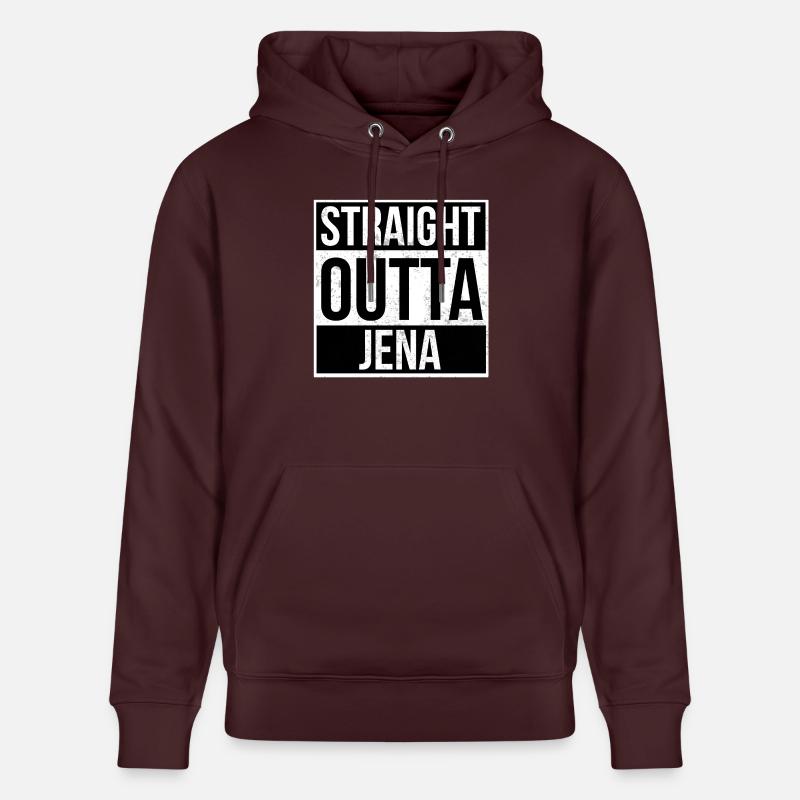 Straight Outta Jena - Sweat à capuche bio CRUISER Stanley/Stella Unisexe - maroon