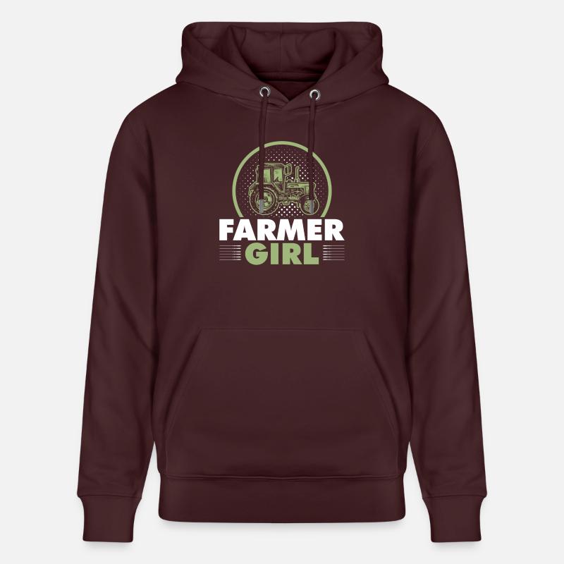 GIRL ÉLEVAGE - Sweat à capuche bio CRUISER Stanley/Stella Unisexe - maroon