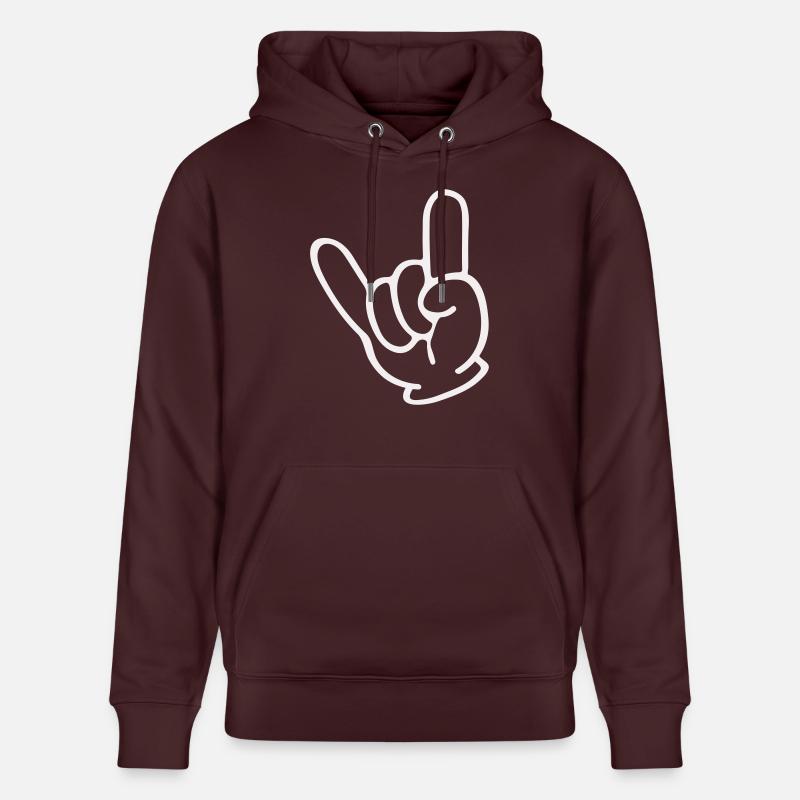 Main de roche - Sweat à capuche bio CRUISER Stanley/Stella Unisexe - maroon