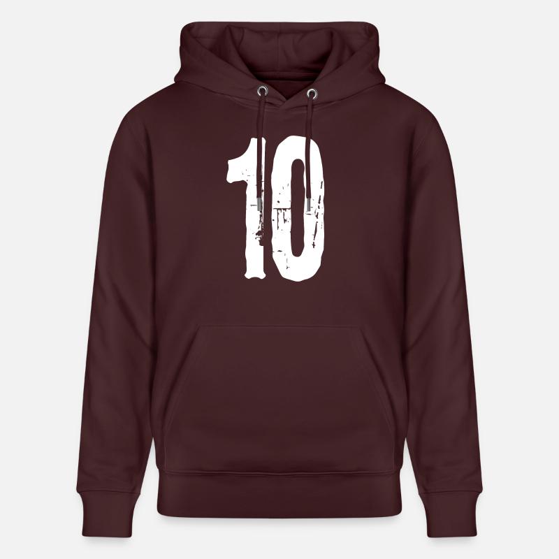 Numéro 10 ! Capitaine ! - Sweat à capuche bio CRUISER Stanley/Stella Unisexe - maroon