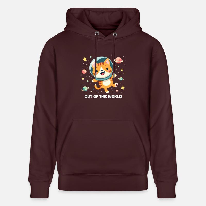 CHAT DE L’ESPACE GALAXY - Sweat à capuche bio CRUISER Stanley/Stella Unisexe - maroon