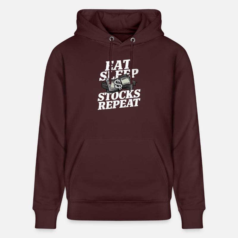 Manger, dormir, stocker, répéter - Sweat à capuche bio CRUISER Stanley/Stella Unisexe - maroon