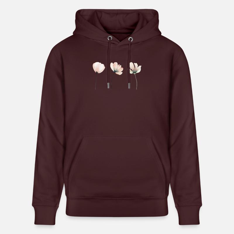 Elegante Blumen Fleurs élégantes - Sweat à capuche bio CRUISER Stanley/Stella Unisexe - maroon